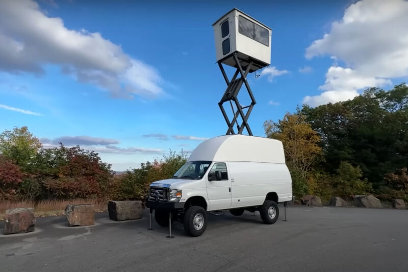 YouTuber Camps 30 Feet in the Air in NYPD Surveillance Van